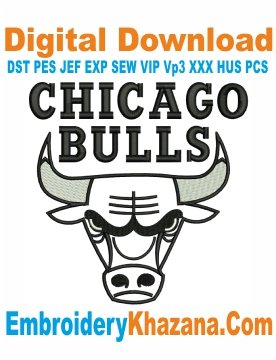 Chicago Bulls Applique Embroidery Design