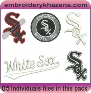 Chicago White Sox Logo Embroidery Designs Bundle
