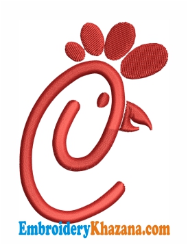 Chick Fil A Logo Embroidery Design
