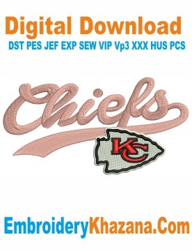 Chiefs KC Logo Embroidery Design