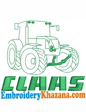 Claas Tractor Embroidery Design