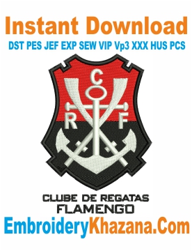 Clube De Regatas Flamengo Embroidery Design