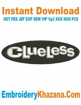 Clueless Logo Embroidery Design