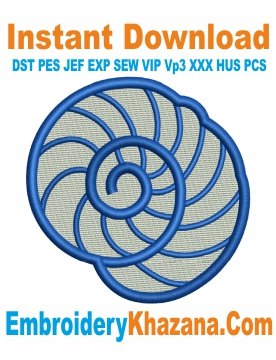 Coastal Shell Embroidery Design