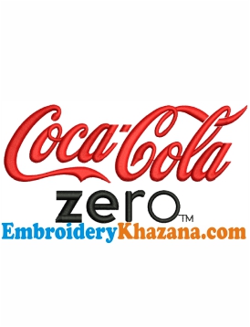 Coca Cola Zero Logo Embroidery Design