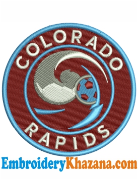 Colorado Rapids Logo Embroidery Design