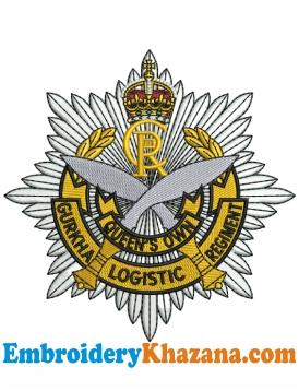 Commander The Queens Own Gurkha Logistic Regiment Embroidery Design
