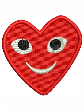 Comme Des Garcons Play Smiley Embroidery Design