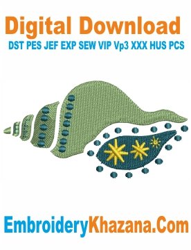 Conch Shell Embroidery Design