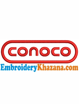 Conoco Logo Embroidery Design