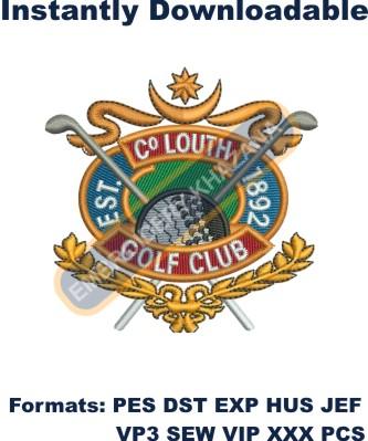 County Louth Golf Club Embroidery Design