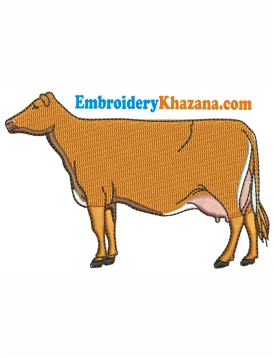 Cow Animal Embroidery Design