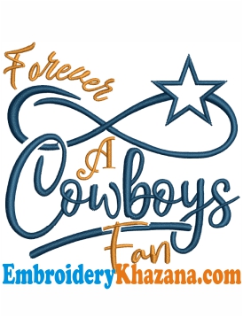 Cowboys Fan Embroidery Design