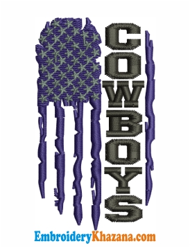 Cowboys Embroidery Design