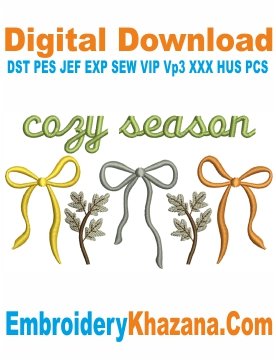 Cozy Season Fall Embroidery Design