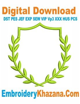 Crest Frame Embroidery Design