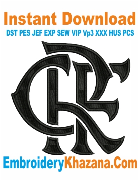 CRF Flamengo Logo Embroidery Design