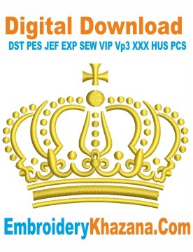 Crown Machine Embroidery Design