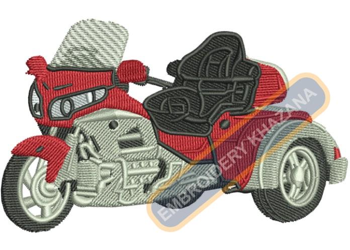 Cruiser Honda Bike Embroidery Design