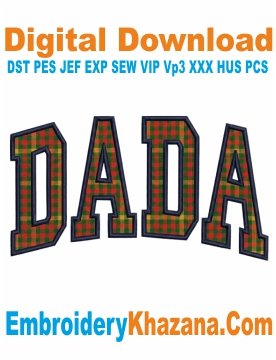 Dada Arch Applique Embroidery Design