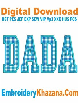 Dada Applique Embroidery Design