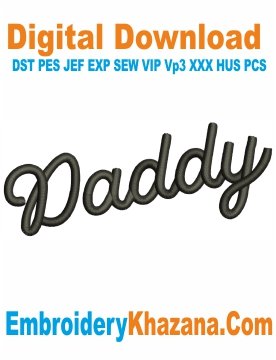 Daddy Cap Embroidery Design