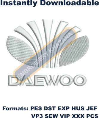 Daewoo Car Logo Embroidery Design