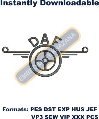 Daf Logo Back Size embroidery designs
