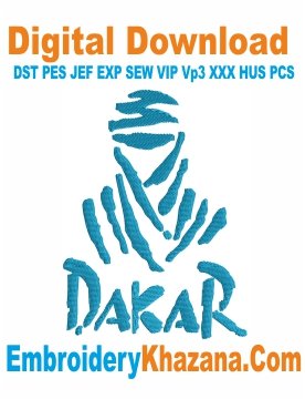 Dakar Rally Logo Embroidery Design