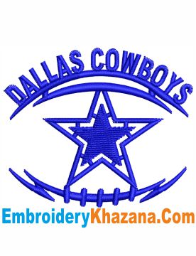 Dallas Cowboys Cap Embroidery Design