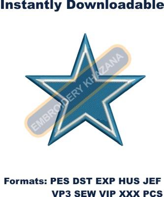 Dallas Cowboys Logo Embroidery Design