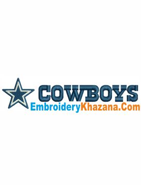Dallas Cowboys Cap Logo Embroidery Design