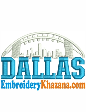 Dallas Football City Embroidery Design