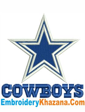 Dallas Cowboys Cap Embroidery Design