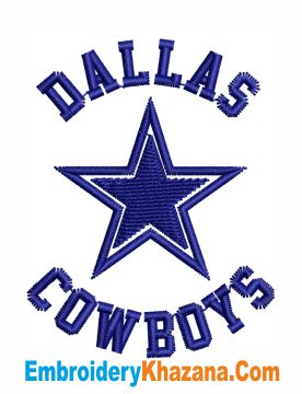 Dallas Cowboys Star Cap Embroidery Design