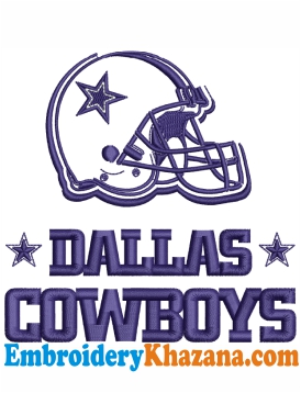 Dallas Cowboys Helmet Embroidery Design