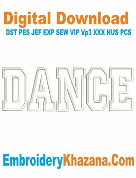 Dance Applique Embroidery Design