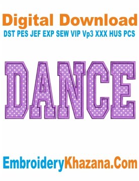 Dance Applique Embroidery Designs