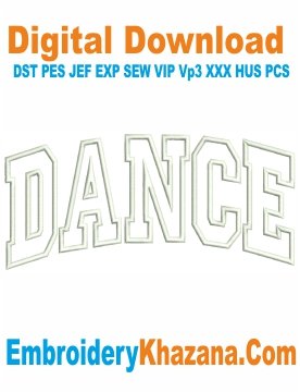 Dance Arch Applique Embroidery Design