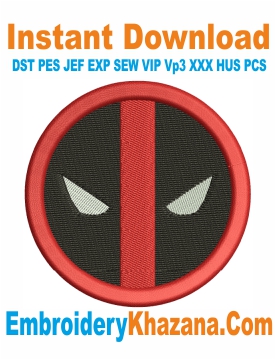 Deadpool Logo Embroidery Design