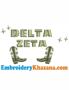 Delta Zeta Embroidery Design