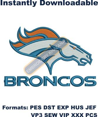 Denver Broncos Logo Embroidery Design
