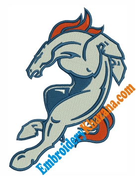Denver Broncos Horse Embroidery Design