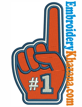 Denver Broncos Finger Embroidery Design