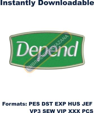 Depend Embroidery Design