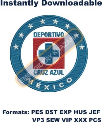 Deportivo Cruz Azul Mexico Embroidery Design