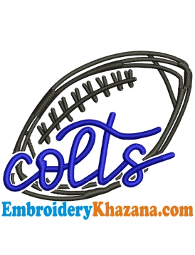 Indianapolis Colts Football Embroidery Design