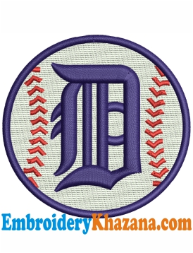 Detroit Logo Embroidery Design