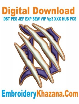 Detroit D 3D Puff Embroidery Design