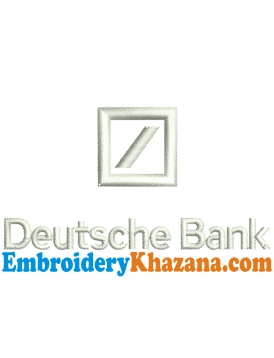 Deutsche Bank Logo Embroidery Design